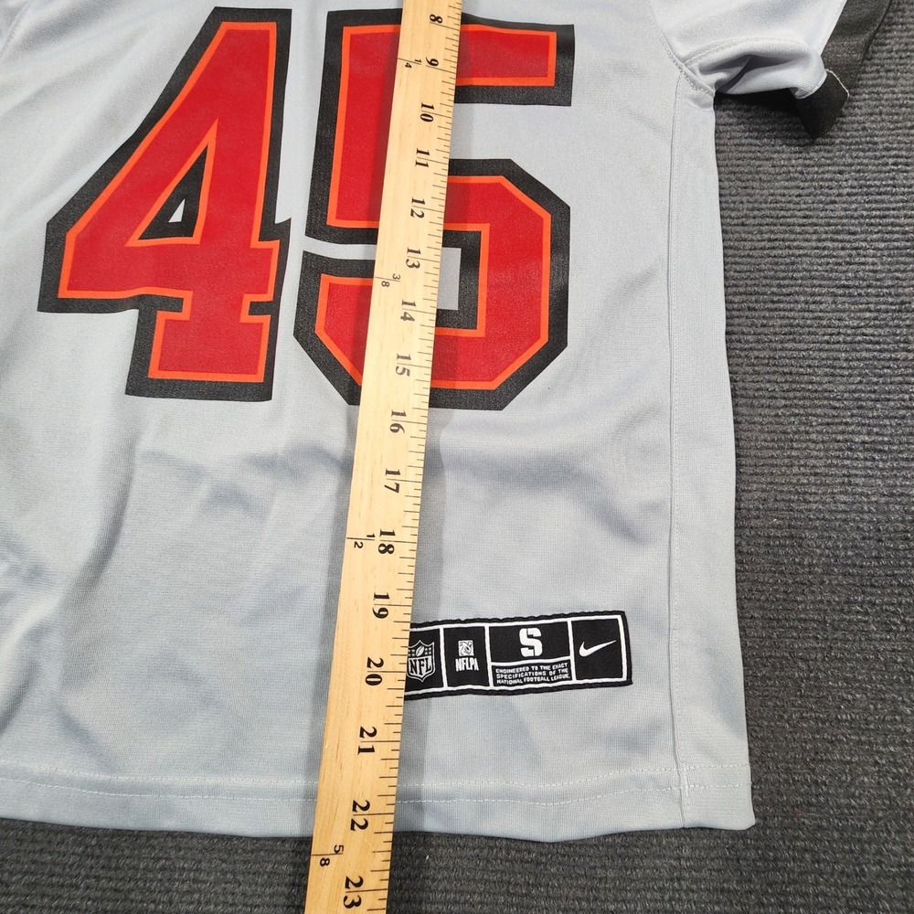 Nike Tampa Bay Buccaneers #45 Devin White‎ Jersey Youth Small Gray NFL On Field - Picture 9 of 10